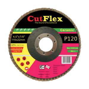 Red Ceramic Flap Disc (120 Grit) - Cutflex Online Cutflex Red Ceramic Flap Disc (120 Grit)