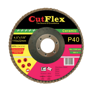 Red Ceramic Flap Disc (40 Grit) - Cutflex Online Cutflex Red Ceramic Flap Disc (40 Grit)