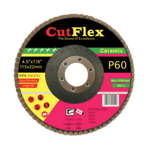 Red Ceramic Flap Disc (60 Grit) - Cutflex Online Cutflex Red Ceramic Flap Disc (60 Grit)