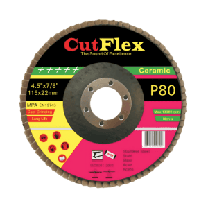 Red Ceramic Flap Disc (80 Grit) - Cutflex Online Cutflex Red Ceramic Flap Disc (80 Grit)